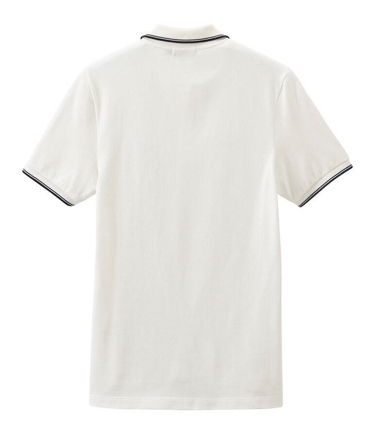 Polo manches courtes homme blanc MARSHMALLOW