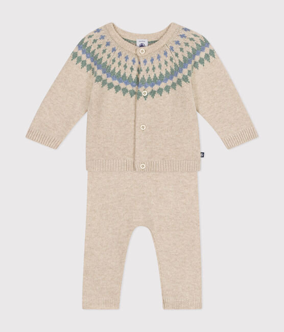 Ensemble 2 pièces en tricot bébé blanc AVALANCHE/ MULTICO