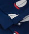 Sweat bébé en coton, imprimé bateaux grande échelle bleu MEDIEVAL/blanc MULTICO
