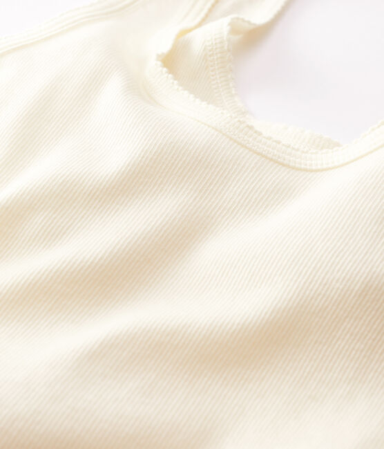 Débardeur laine et coton Femme blanc MARSHMALLOW
