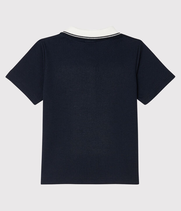 Polo manches courtes b&eacute;b&eacute; gar&ccedil;on bleu marine