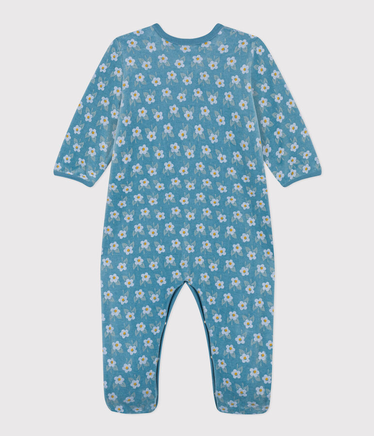 Pyjama b&eacute;b&eacute; fleurs en velours POLOCHON/ MULTICO