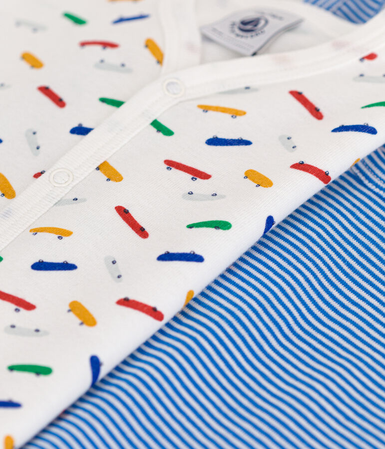 Lot de 2 combinaison courte en coton b&eacute;b&eacute; variante 1