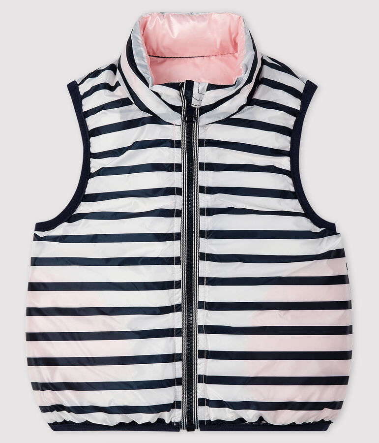 Doudoune b&eacute;b&eacute; r&eacute;versible rose MINOIS