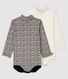 Lot de 2 bodies longues bébé fille