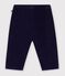 Pantalon b&eacute;b&eacute; en velours uni bleu marine