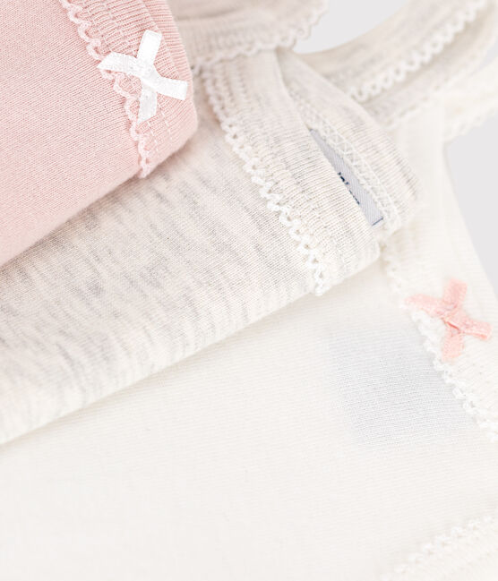 Lot de 3 bodies bretelles en coton uni bébé variante 1