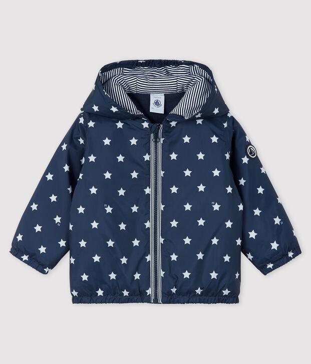 Blouson b&eacute;b&eacute; fille/gar&ccedil;on imprim&eacute; bleu/blanc