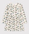 Robe fleurie manches longues en tubique enfant fille blanc AVALANCHE/ MULTICO