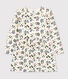 Robe fleurie manches longues en tubique enfant fille