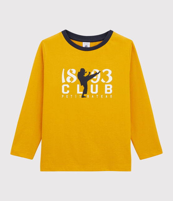 Tee-shirt sérigraphié enfant garçon jaune BOUDOR