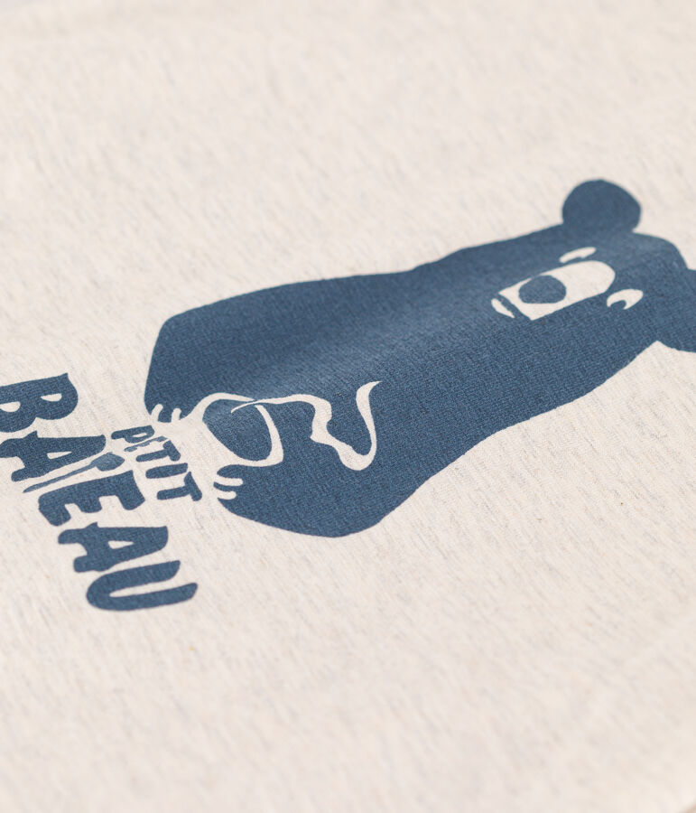 Tee-shirt manches longues en jersey b&eacute;b&eacute; beige MONTELIMAR CHINE