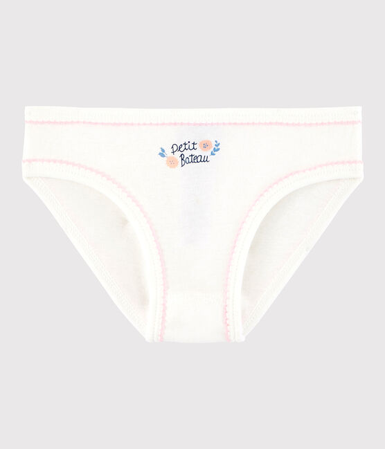 Culotte petite fille en coton blanc MARSHMALLOW