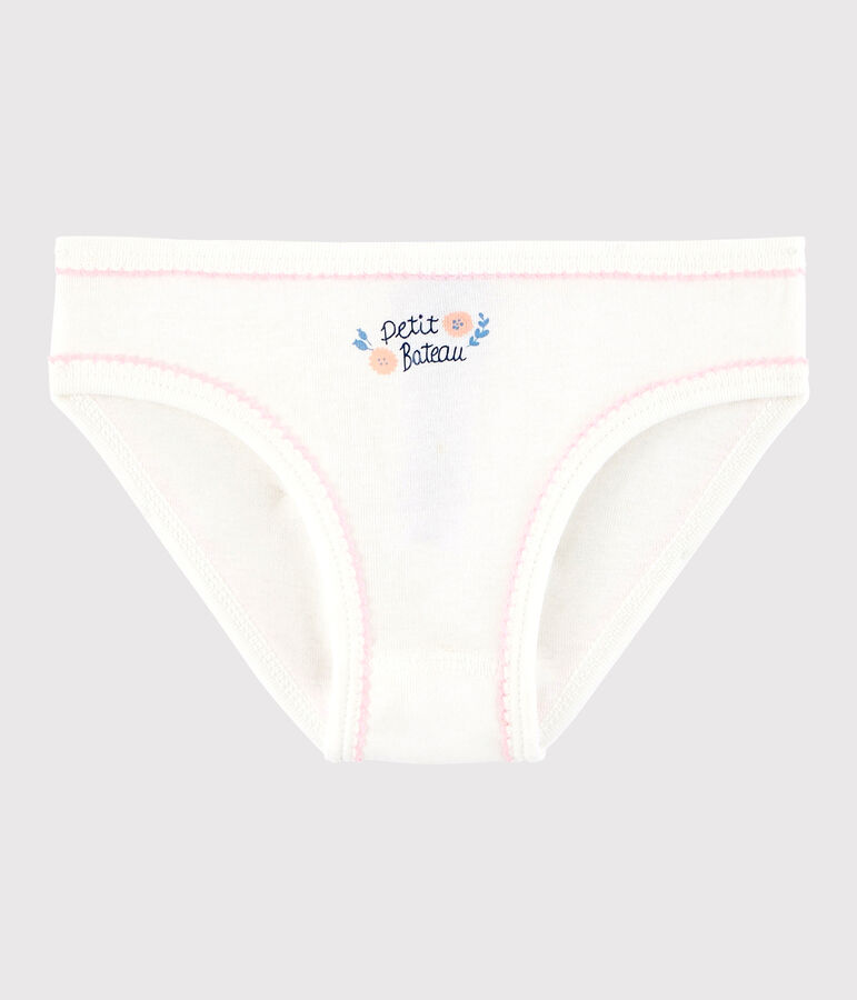 Culotte petite fille en coton blanc MARSHMALLOW