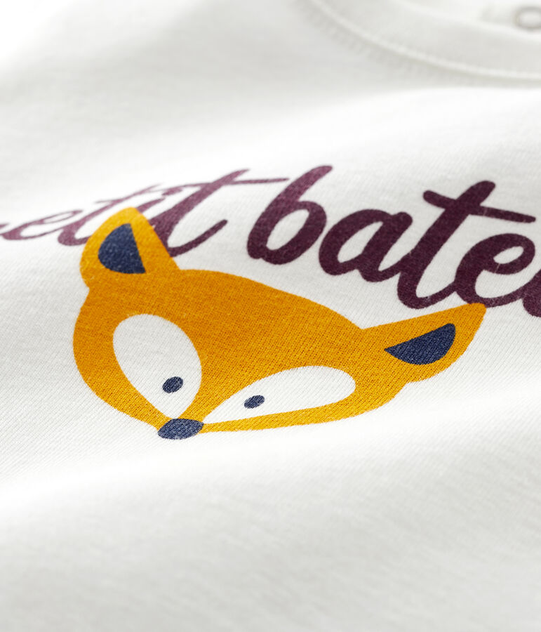 Tee-shirt b&eacute;b&eacute; gar&ccedil;on blanc MARSHMALLOW