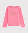 Tee shirt manches longues enfant fille rose CUPCAKE