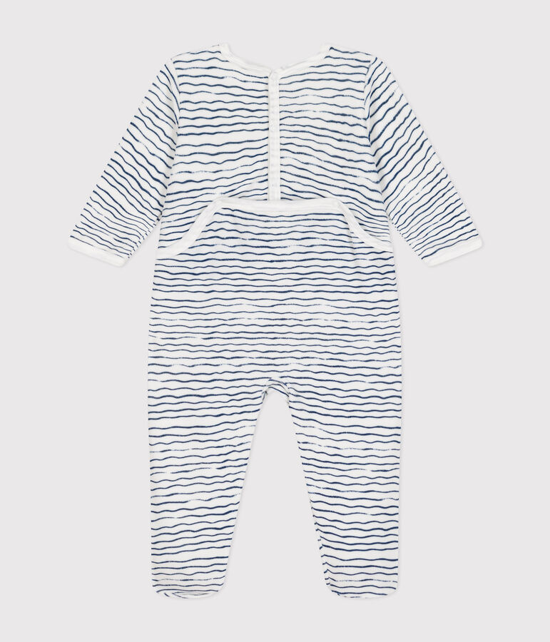 Dors bien en velours b&eacute;b&eacute; blanc ECUME/ INCOGNITO