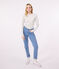 Tee-shirt L'ICONIQUE col rond en coton Femme gris BELUGA CHINE