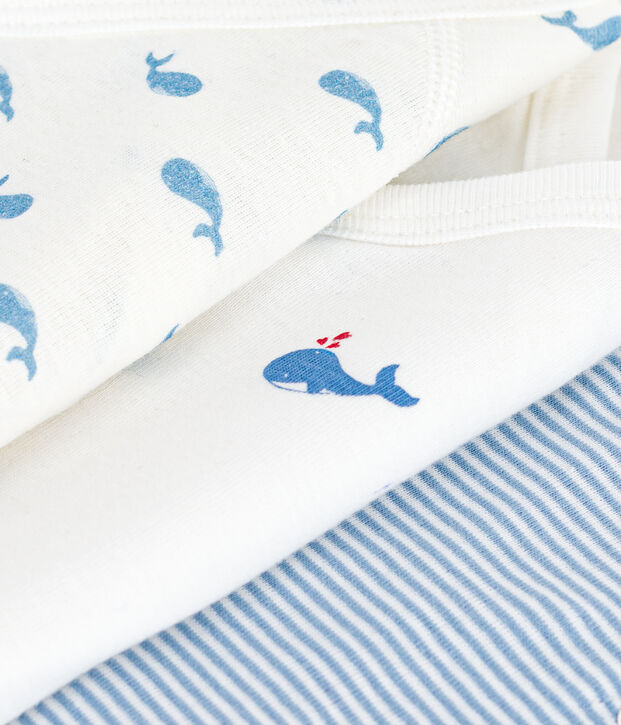 Lot de bodies crois&eacute;s manches courtes en coton imprim&eacute; b&eacute;b&eacute; multicouleur