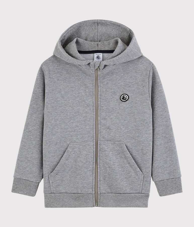 Sweatshirt &agrave; capuche enfant gar&ccedil;on gris SUBWAY CHINE