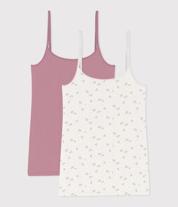 Lot de chemises à bretelles femme en coton ajouré à fleurs