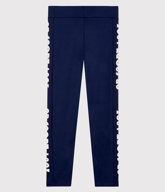 Legging de sport enfant fille bleu SMOKING