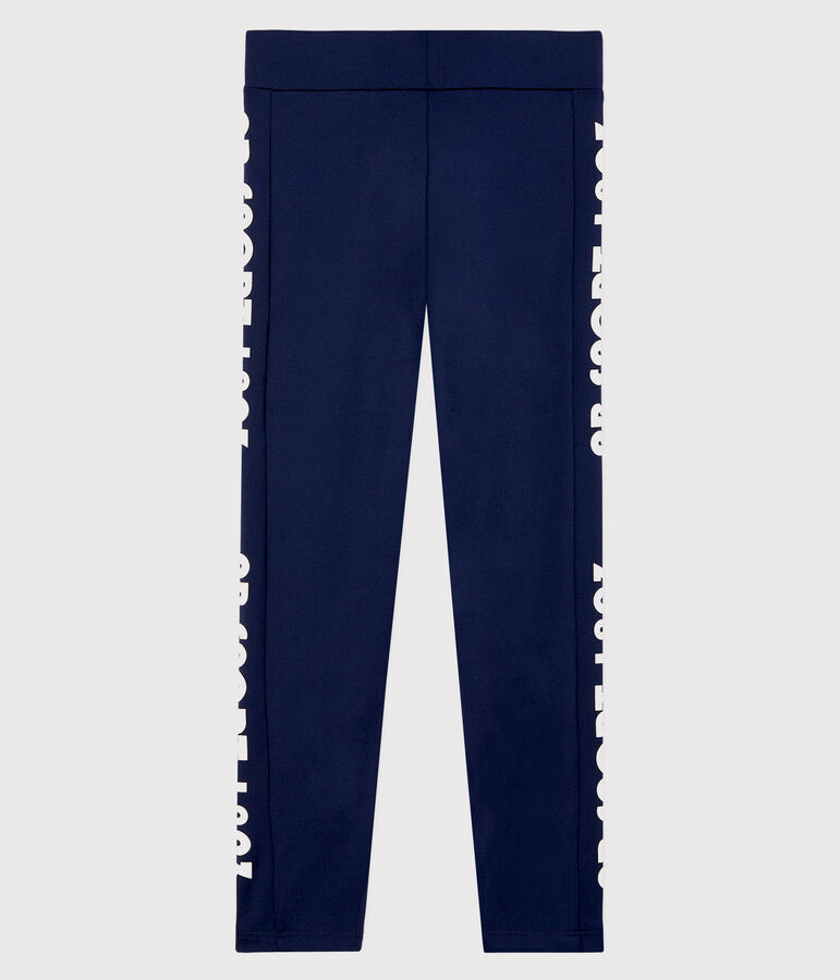 Legging de sport enfant fille bleu