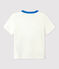 Tee-shirt manches courtes à motif marin en coton bébé blanc MARSHMALLOW