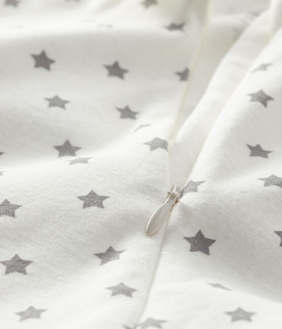 Dors-bien à étoiles bébé en côte blanc MARSHMALLOW/gris GRIS