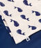 Pyjama short enfant en coton imprimé baleines bleu MEDIEVAL/blanc MULTICO