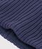 Snood enfant en tricot uni doubl&eacute; polaire bleu marine