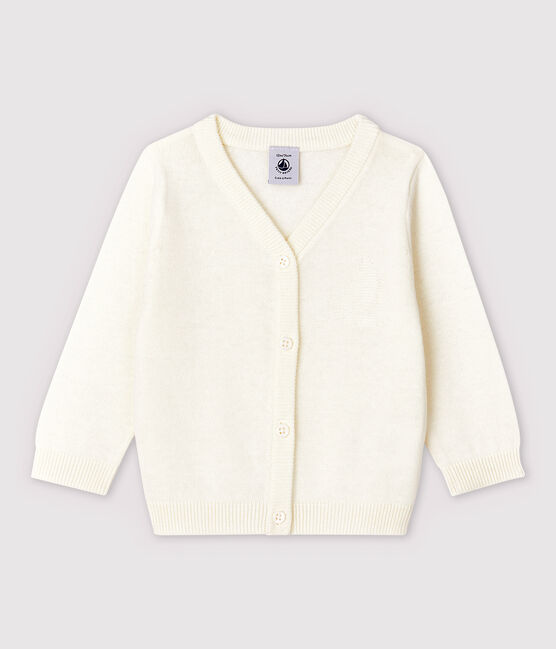 Cardigan En Tricot Jersey Coton Lin Bebe Garcon Marshmallow Petit Bateau