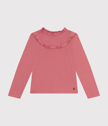 Tee-shirt manches longues en côte enfant fille