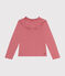 Tee-shirt manches longues en côte enfant fille rose ROSEWOOD