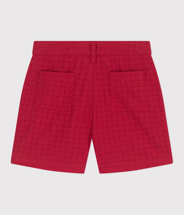 Short enfant en coton rouge