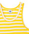 Débardeur femme en côte originale rayée jaune SHINE/blanc MARSHMALLOW