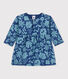 Robe manches longues bébé imprimée en tubique matelassé