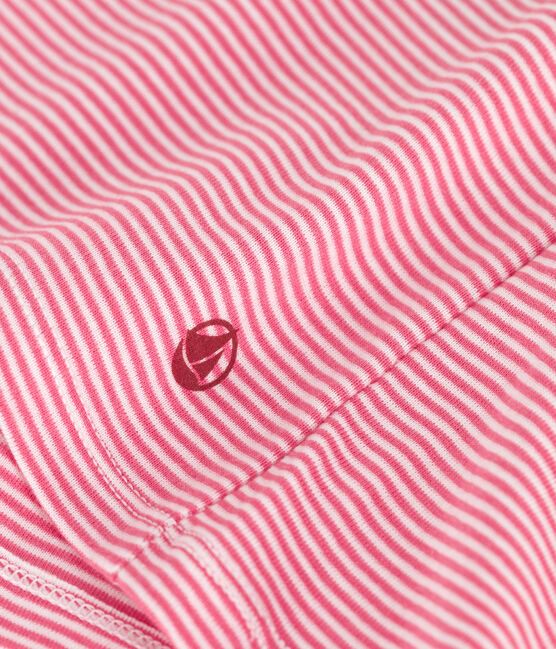 Tee-shirt Femme l'Iconique en coton rayé rose PEONIA/ MARSHMALLOW