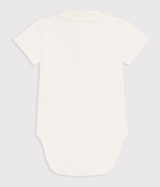 Body b&eacute;b&eacute; manches courtes en coton, d&eacute;tails brod&eacute;s rose/rose