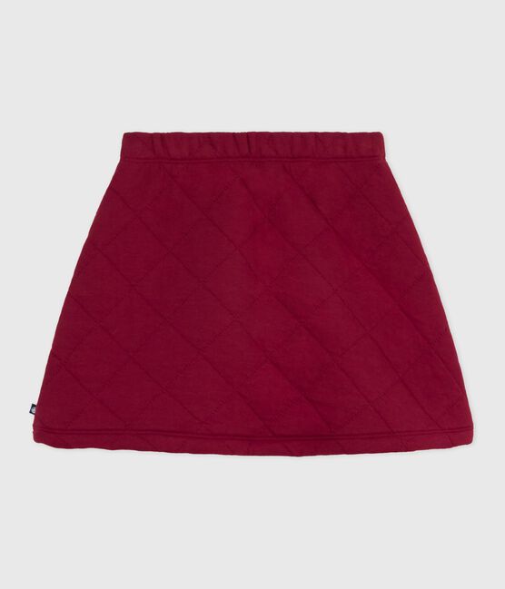 Jupe en coton enfant unie AMARANTE