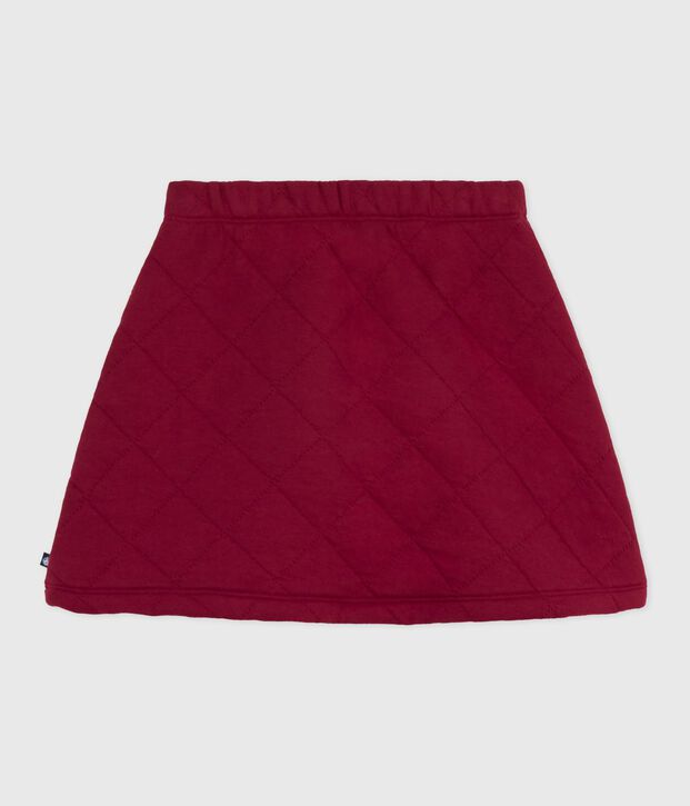 Jupe en coton enfant unie rouge