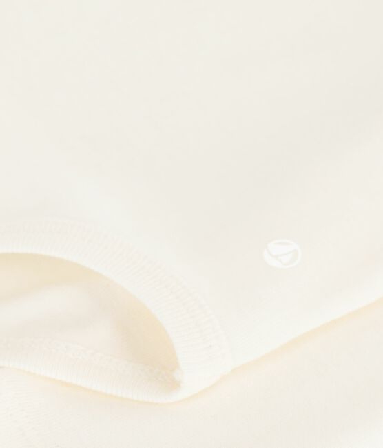 Body bébé col roulé en coton uni écru MILK