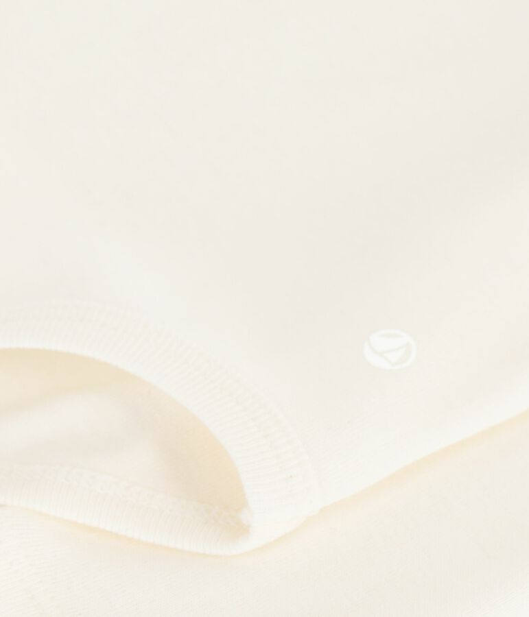 Body b&eacute;b&eacute; col roul&eacute; en coton uni &eacute;cru MILK