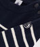 Pull laine et coton enfant fille / garçon bleu SMOKING/blanc MARSHMALLOW