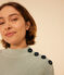 Pull en côte anglaise en coton Femme vert HERBIER