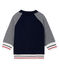 Cardigan zippé bébé garçon en tubique bleu SMOKING/blanc MARSHMALLOW CN