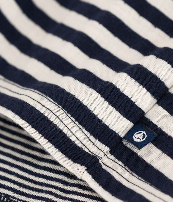Robe manches longues en tubique rayé bébé bleu SMOKING/ AVALANCHE