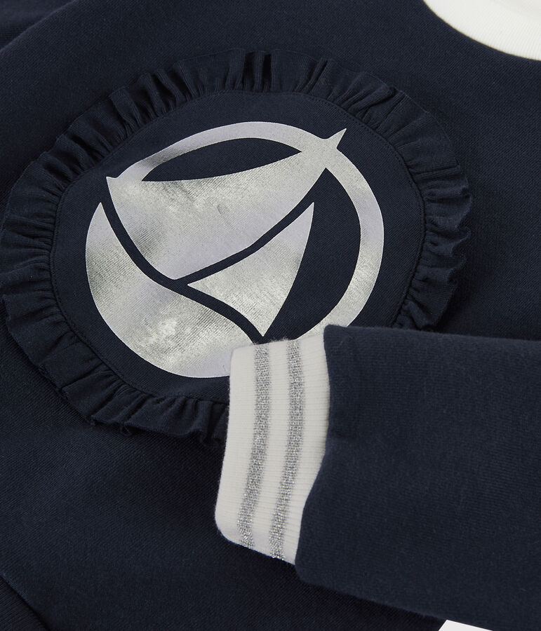 Sweatshirt enfant fille bleu