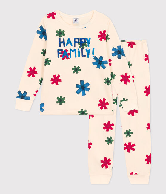 Pyjama imprimé étoile en molleton enfant blanc AVALANCHE/ MULTICO