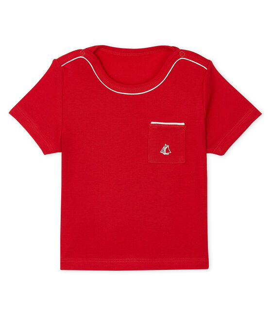 Tee shirt manches courtes bébé garçon rouge TERKUIT CN
